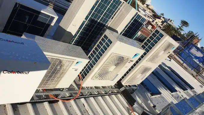 Daikin outdoor units installed as part of an air conditioning service in Sydney.