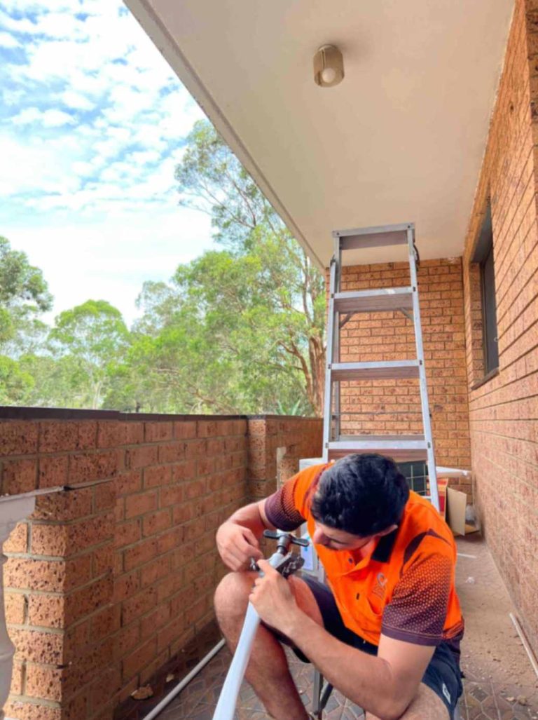 Professional split system installation completed by our team.