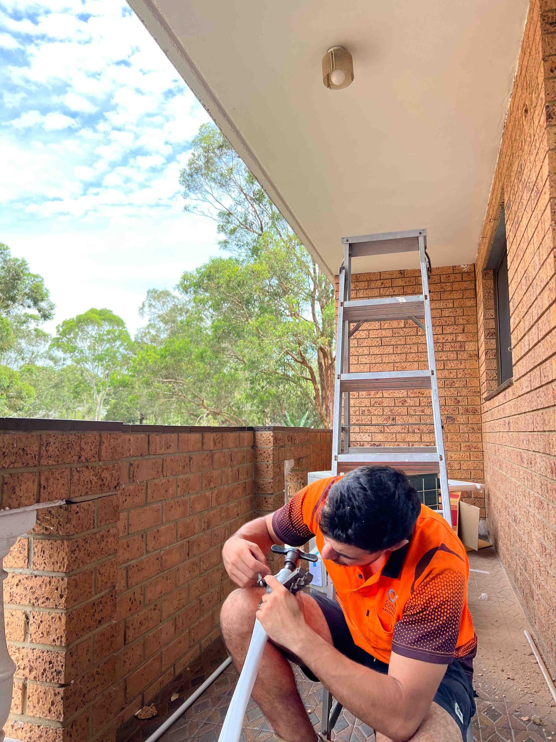 Professional split system installation completed by our team.