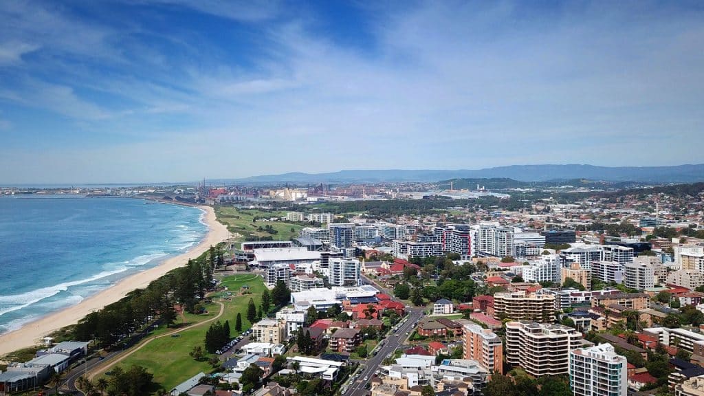 Wollongong city centre in NSW