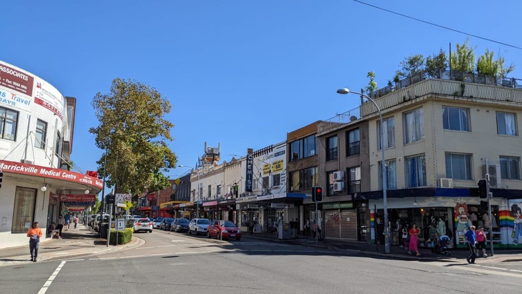The main road in marrickville sydney
