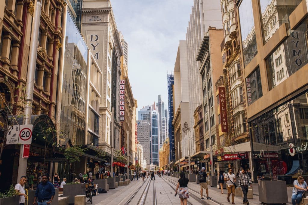 George street in the Sydney CBD